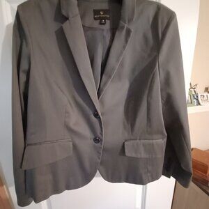 Grey Cotton/Nylon Professional Blazer